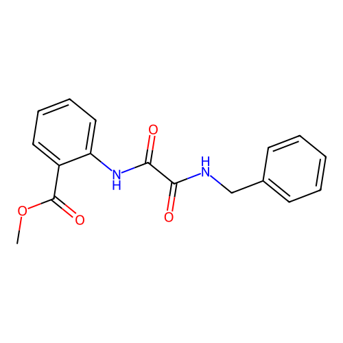 methyl 2-{[N-benzylcarbamoyl]carbonylamino}benzoate structure