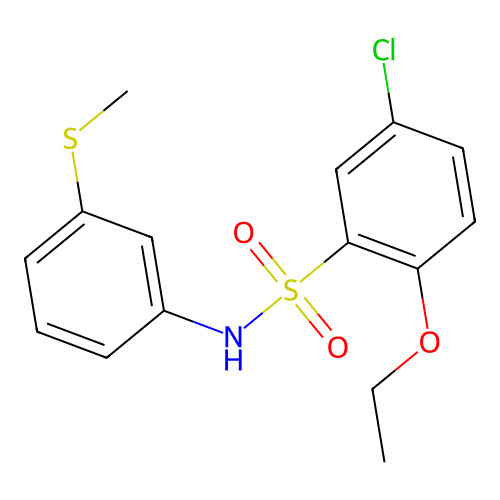 5-chloro-2-ethoxy-N-(3-methylsulfanylphenyl)benzenesulfonamide structure