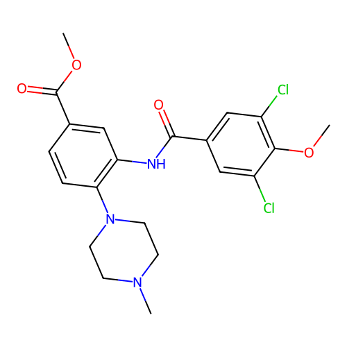 METHYL 3-(3,5-DICHLORO-4-METHOXYBENZAMIDO)-4-(4-METHYLPIPERAZIN-1-YL)BENZOATE structure
