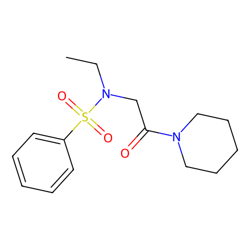 N-ethyl-N-[2-oxo-2-(piperidin-1-yl)ethyl]benzenesulfonamide structure