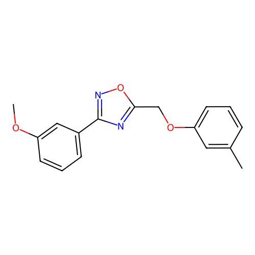 3-(3-Methoxyphenyl)-5-[(3-methylphenoxy)methyl]-1,2,4-oxadiazole structure