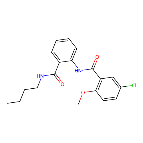 N-[2-(butylcarbamoyl)phenyl]-5-chloro-2-methoxybenzamide structure