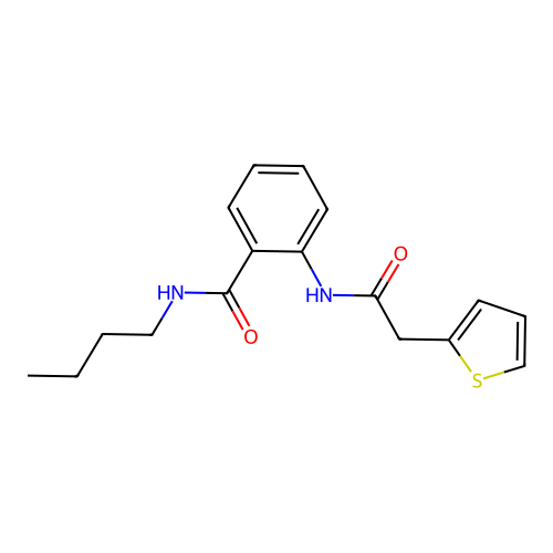 N-butyl-2-[(2-thiophen-2-ylacetyl)amino]benzamide structure