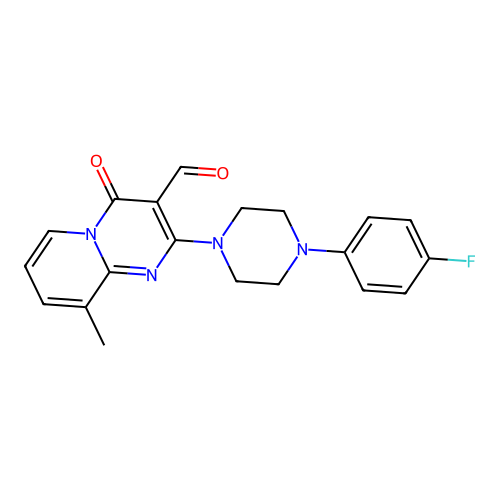 2-[4-(4-fluorophenyl)piperazin-1-yl]-9-methyl-4-oxo-4H-pyrido[1,2-a]pyrimidine-3-carbaldehyde structure