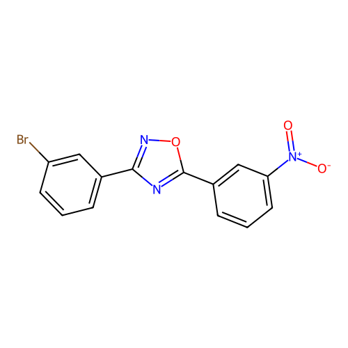 3-(3-Bromophenyl)-5-(3-nitrophenyl)-1,2,4-oxadiazole structure