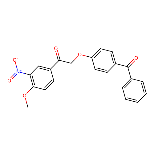 2-(4-Benzoylphenoxy)-1-(4-methoxy-3-nitrophenyl)ethanone structure