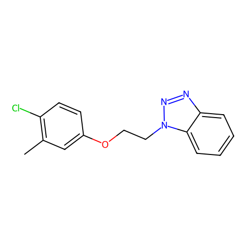 1-(2-(4-chloro-3-methylphenoxy)ethyl)-1H-benzo[d][1,2,3]triazole structure