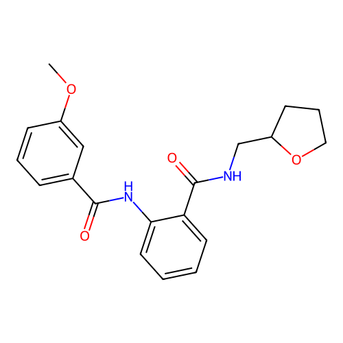 2-[(3-methoxybenzoyl)amino]-N-(oxolan-2-ylmethyl)benzamide structure