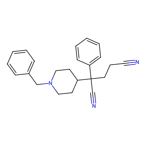 2-(1-Benzylpiperidin-4-yl)-2-phenylpentanedinitrile structure
