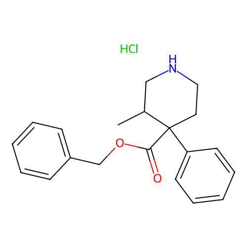 Benzyl 3-methyl-4-phenylpiperidine-4-carboxylate hydrochloride structure