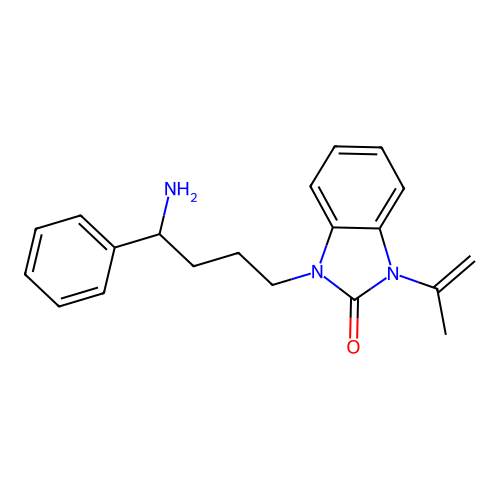 1,3-Dihydro-1-(1-methylvinyl)-3-(3-(aminobenzyl)propyl)-2H-benzimidazol-2-one structure