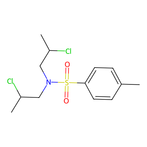 N,N-Bis(2-chloropropyl)-p-toluenesulphonamide structure