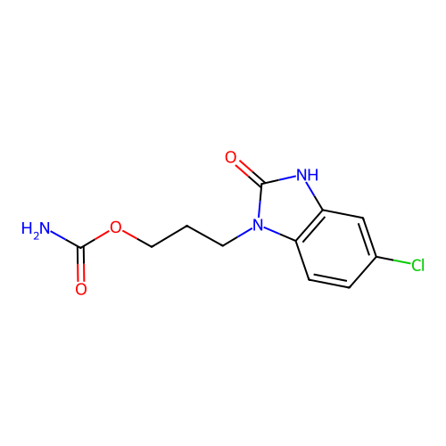 1-(3-((Aminocarbonyl)oxy)propyl)-5-chloro-1,3-dihydro-2H-benzimidazole-2-one structure