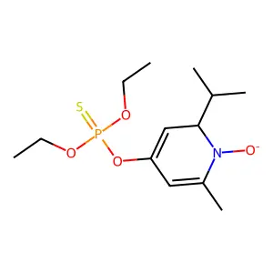 Phosphorothioic acid, O,O-diethyl O-(2-methyl-6-(1-methylethyl)-1-oxido-4-pyridinyl) ester structure
