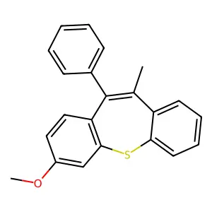 3-Methoxy-10-methyl-11-phenyl dibenzo(b,f)thiepin structure