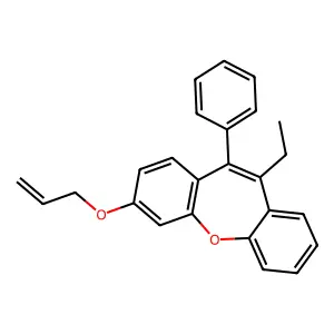 3-(Allyloxy)-10-ethyl-11-phenyl dibenz(b,f)oxepine structure