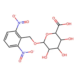 beta-D-Glucopyranosiduronic acid, (2,6-dinitrophenyl)methyl structure