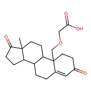 {[(8xi,9xi,14xi)-3,17-Dioxoandrost-4-en-19-yl]oxy}acetic acid structure
