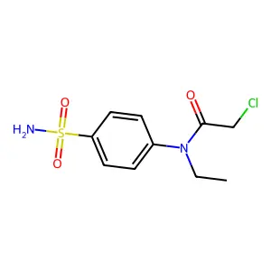 Acetanilide, 2-chloro-N-ethyl-4'-sulfamoyl- structure