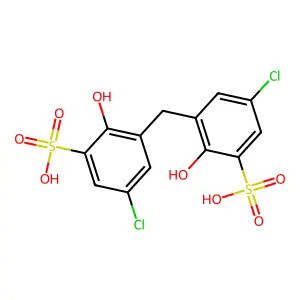 3,3'-Methylenebis(5-chloro-2-hydroxybenzenesulphonic) acid structure