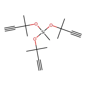 Silane, tris((1,1-dimethyl-2-propyn-1-yl)oxy)methyl- structure