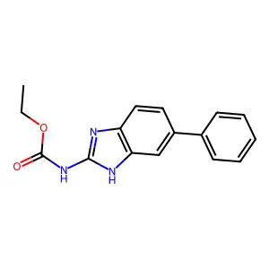 Carbamic acid, (5-phenyl-1H-benzimidazol-2-yl)-, ethyl ester structure