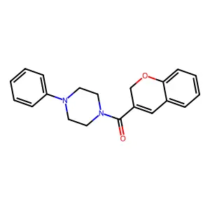 1-(2H-1-Benzopyran-3-ylcarbonyl)-4-phenyl-piperazine structure