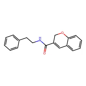 N-(2-苯乙基)-2H-1-苯并吡喃-3-甲酰胺 structure