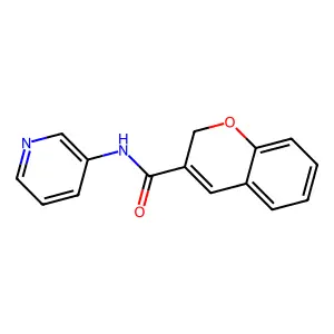 N-3-吡啶基-2H-1-苯并吡喃-3-甲酰胺 structure
