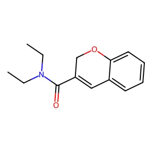 N,N-二乙基-2H-1-苯并吡喃-3-甲酰胺 structure