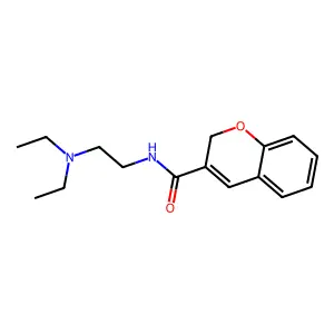 2H-1-Benzopyran-3-carboxamide, N-(2-(diethylamino)ethyl)- structure