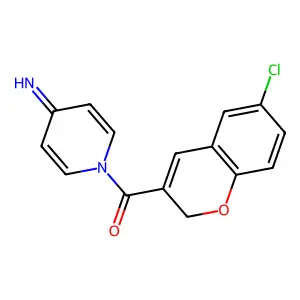 4(1H)-Pyrimidinimine, 1-((6-chloro-2H-1-benzopyran-3-yl)carbonyl)- structure