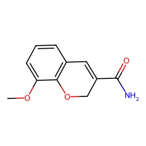 8-甲氧基-2H-1-苯并吡喃-3-甲酰胺 structure