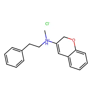 2H-1-Benzopyran-3-methanamine, N-(2-phenylethyl)-, hydrochloride structure