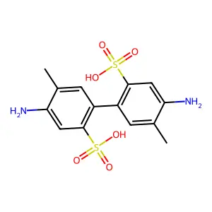 4,4'-Diamino-5,5'-dimethylbiphenyl-2,2'-disulphonic acid structure