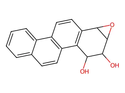 syn-1,2,3,4-Tetrahydrochrysene-3,4-diol-1,2-epoxide structure