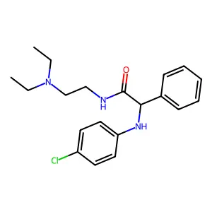 Acetamide, 2-(p-chloroanilino)-N-(2-(diethylamino)ethyl)-2-phenyl- structure