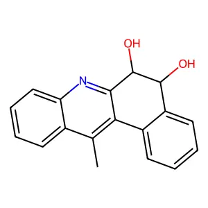 cis-5,6-Dihydro-5,6-dihydroxy-12-methylbenz(a)acridine structure