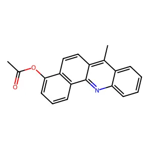 4-Acetoxy-7-methylbenz(c)acridine structure
