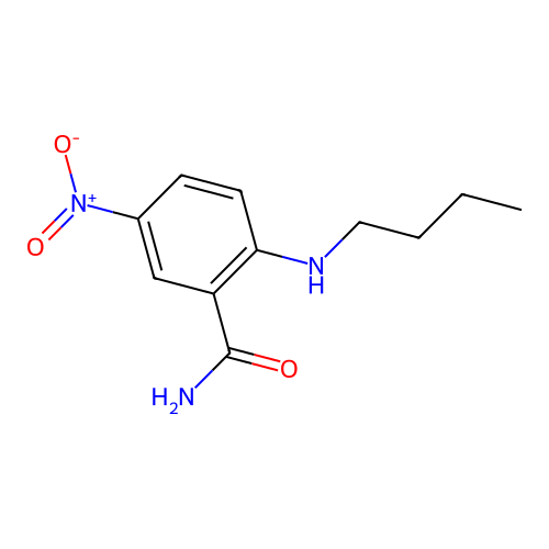 2-(Butylamino)-5-nitrobenzamide structure
