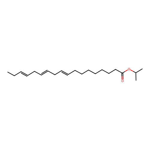 propan-2-yl (9E,12E,15E)-octadeca-9,12,15-trienoate structure