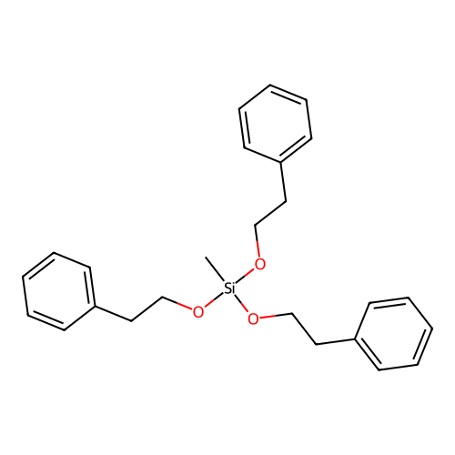 Methyltris(2-phenylethoxy)silane structure