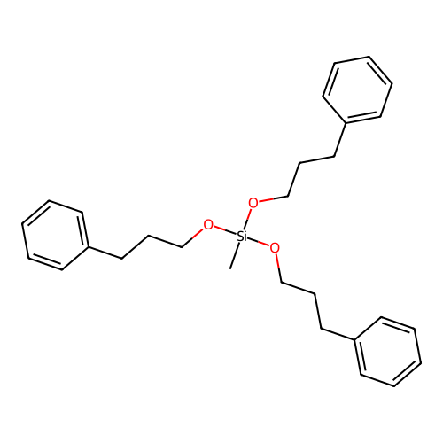 Methyltri(3-phenylpropoxy)silane structure