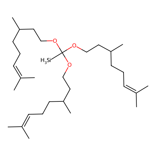 Tris(3,7-dimethyloct-6-enoxy)methylsilane structure