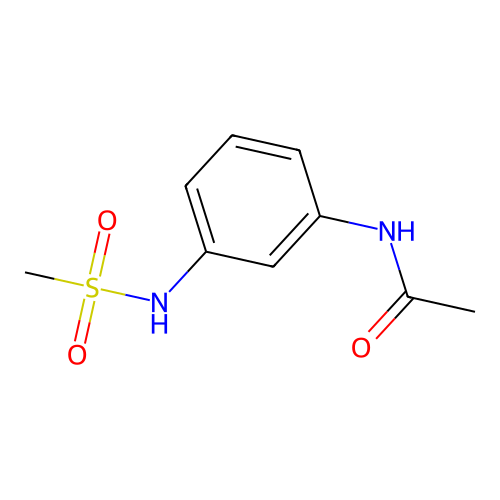 N-{3-[(methylsulfonyl)amino]phenyl}acetamide structure