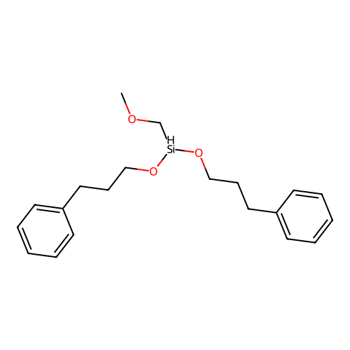 Methoxymethyl-bis(3-phenylpropoxy)silane structure
