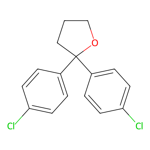 2,2-Bis(4-chlorophenyl)tetrahydrofuran structure
