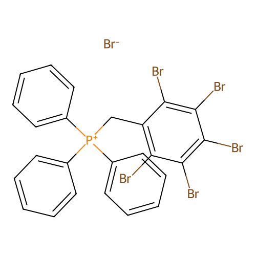 ((Pentabromophenyl)methyl)triphenylphosphonium bromide structure