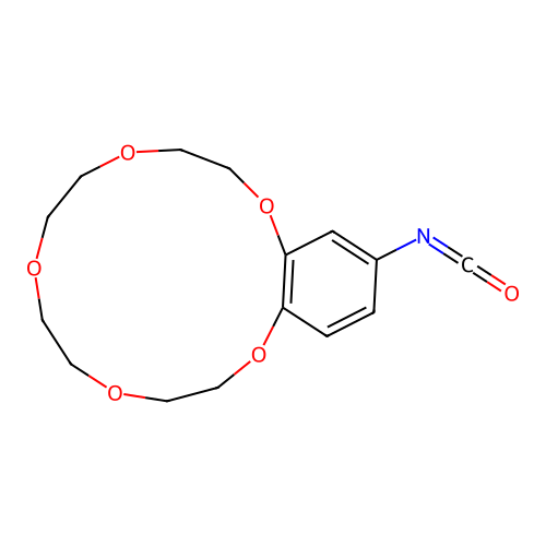 4'-Isocyanatobenzo-15-crown-5 structure