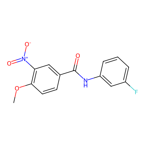N-(3-fluorophenyl)-4-methoxy-3-nitrobenzamide structure